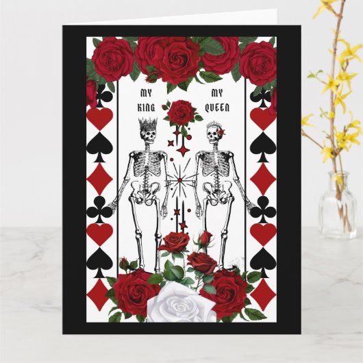 Skeleton-Königin Karte (Gelbe Blume)