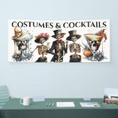 Skeleton-Korpuscocktail zu Halloween Banner (Messe)
