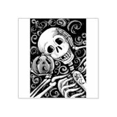 SKELETON & KÜRBISLATERNE, HALLOWEEN RUBBER-BRIEFMA GUMMISTEMPEL (Prägung)