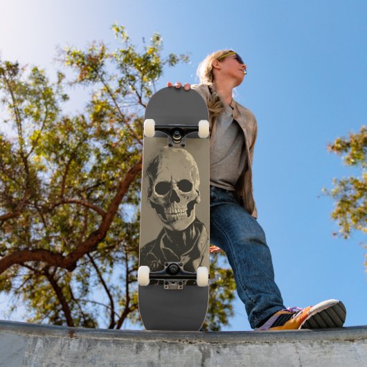 SKELETON lächelnd Skateboard Deck (Außenbereich 1)