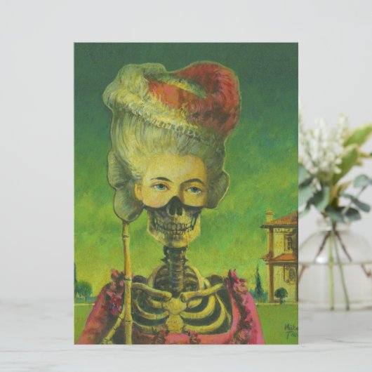 Skeleton lädt Jeden Anlaß ein Einladung (Stehend Vorderseite)