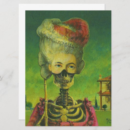 Skeleton lädt Jeden Anlaß ein Einladung (Vorne/Hinten)