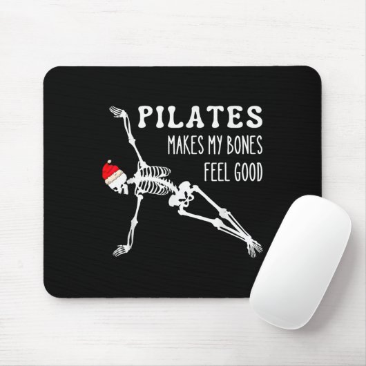 Skeleton Lates Makes My Bones Feel Good Meditation Mousepad (Mit Mouse)