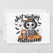 Skeleton Latte Countdown Feiertagskarte (Vorderseite)