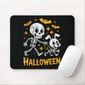 Skeleton Leads Dog Funny Skull Pet For Halloween C Mousepad (Mit Mouse)