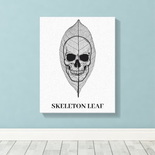 Skeleton Leaf Leinwanddruck (Insitu (Holzboden))