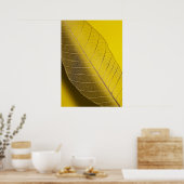 Skeleton Leaf Yellow Poster (Küche)