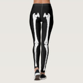 Skeleton Leg Bones Black Halloween Leggings (Rückseite)