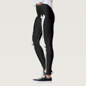 Skeleton Leg Bones Black Halloween Leggings (Links)