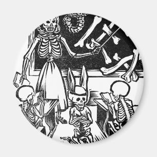 Skeleton Lehrer und Studenten "Tag des toten " Magnet