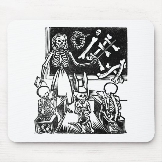 Skeleton Lehrer und Studenten "Tag des toten " Mousepad (Vorne)
