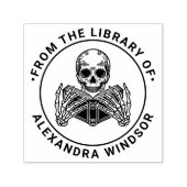 Skeleton Lesen eines Buches Nr. 2 Buchname Permastempel (Design)