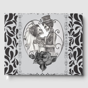 Skeleton Liebe Ehetanz Gotische Hochzeit Gästebuch