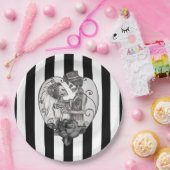 Skeleton Liebe Ehetanz Gotische Hochzeit Pappteller (Party)