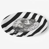 Skeleton Liebe Ehetanz Gotische Hochzeit Pappteller (Schrägansicht)