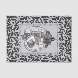 Skeleton Liebe Ehetanz Gotische Hochzeit Seidenpapier