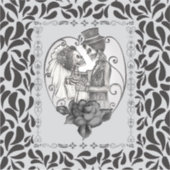 Skeleton Liebe Paare Ehe Dance Hochzeit Aufkleber (Vorderseite)