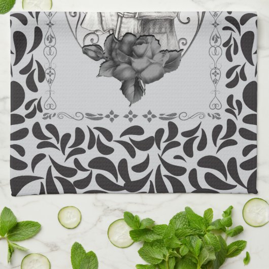 Skeleton Liebe Paare Ehetanz Geschirrtuch (Gefaltet)