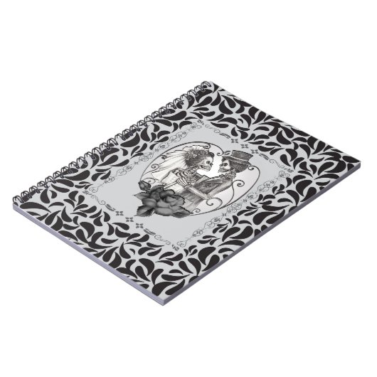 Skeleton Liebe Paare Ehetanz Notizblock (Linke Seite)