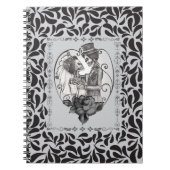 Skeleton Liebe Paare Ehetanz Notizblock (Vorderseite)