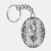 Skeleton Liebe Paare Ehetanz Schlüsselanhänger (Vorderseite links)