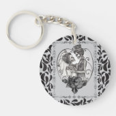 Skeleton Liebe Paare Ehetanz Schlüsselanhänger (Vorderseite)