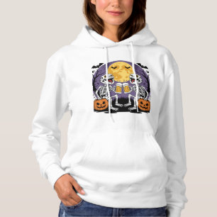 Skeleton Lizards Halloween Beer Cheers Hoodie