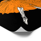 Skeleton Llerina Dance Tutu Spooky Llet Dancer Hal Poster (Ecke)