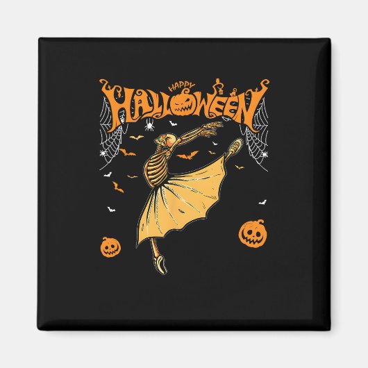 Skeleton Llerinas Llet Dance Niedlich Halloween Co Magnet (Vorne)