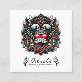 Skeleton Love Wandern im Val Piora Quadratische Visitenkarte