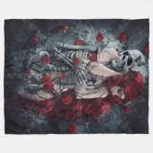 SKELETON LOVER FLEECEDECKE (Vorderseite (Horizontal))