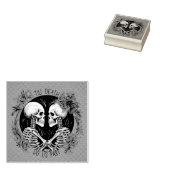 Skeleton Lovers Wood Art Briefmarke Gummistempel (Stempel)