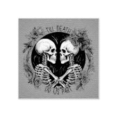 Skeleton Lovers Wood Art Briefmarke Gummistempel (Prägung)