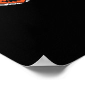 Skeleton macht ein unheimliches Halloween-Herz-Kla Poster (Ecke)