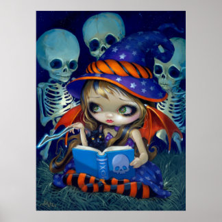Skeleton Magic ART DRUCKENHalloween Hexenmärchen Poster