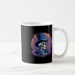 Skeleton Magician Top Hat Stars Smoke Skull Hallow Kaffeetasse