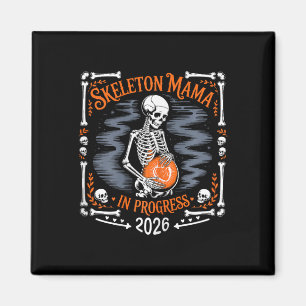 Skeleton Mama im Gange 2026 Schwangere Hal Magnet