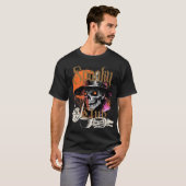 Skeleton Man Enjoying Coffee T-Shirt (Vorne ganz)