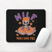 Skeleton Man I Liebe Fall Fun Skeleton Pumpkin Hal Mousepad (Mit Mouse)