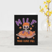 Skeleton Man I Liebe Fall Funny Skeleton Pumpkin H Karte (Gelbe Blume)
