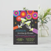 Skeleton Margarita Toast Mexican Fiesta Einladung (Stehend Vorderseite)