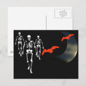 Skeleton März Postkarte (Vorne/Hinten)