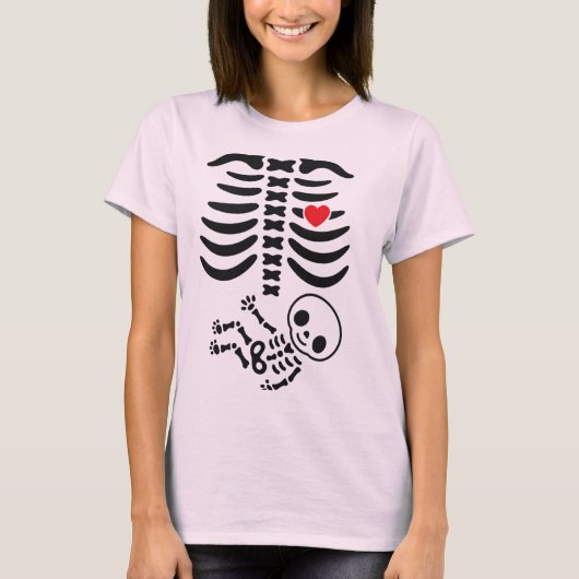 Skeleton Maternity Halloween TShirt Funny Pregnant (Vorderseite)