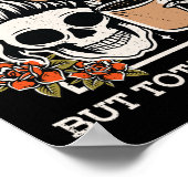 Skeleton Mentally Ill, aber Totally Chill Hallowee Poster (Ecke)