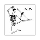 SKELETON MIT HAT HAT Briefmarke DER Holzkunst Gummistempel (Prägung)