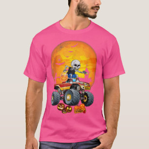 Skeleton Monster Truck Mond Süßigkeiten Kleinkind T-Shirt