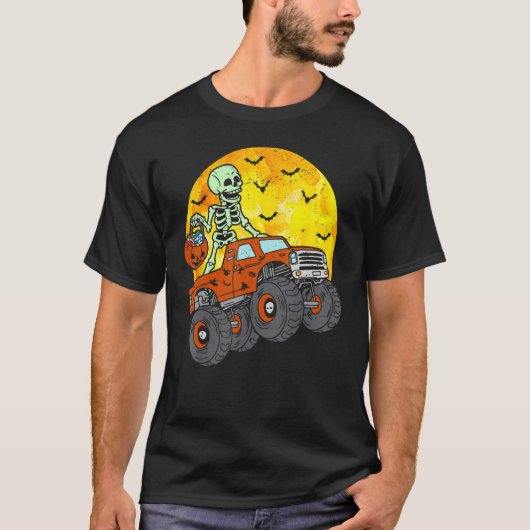 Skeleton Monster Truck Moon Candy Kleinkind Boy Ha T-Shirt (Vorderseite)