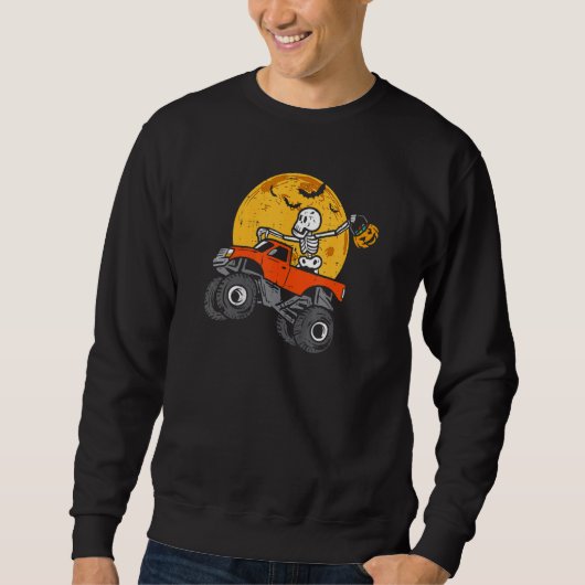 Skeleton Monster Truck Moon Candy Kleinkind Boys H Sweatshirt (Vorderseite)