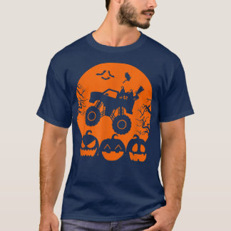 Skeleton Monster Truck Moon Candy Kleinkind Hallow T-Shirt
