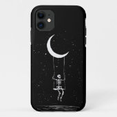 Skeleton Moon Spooky Halloween Case-Mate iPhone Hülle (Rückseite)